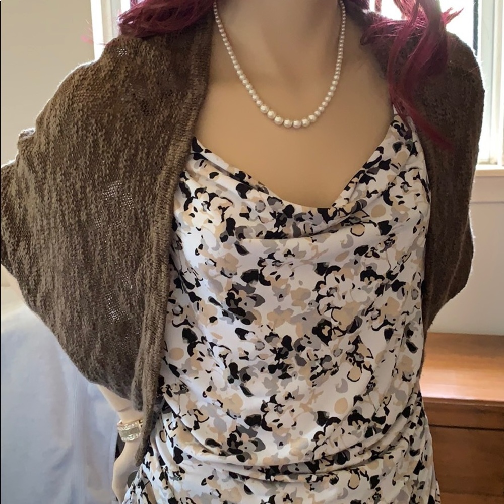 Decree knit shrug (brown)